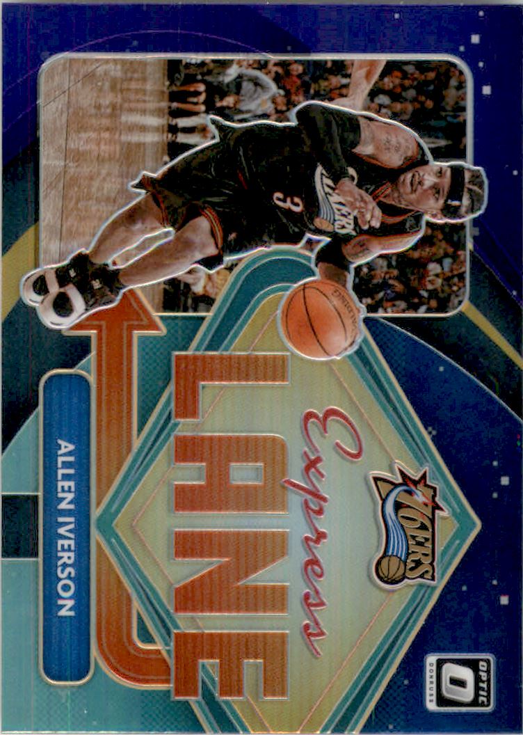 2020-21 Donruss Optic Express Lane Purple #9 Allen Iverson