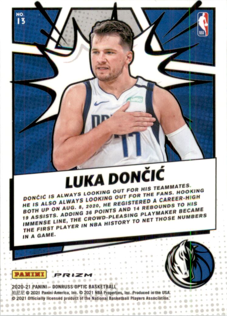 2020-21 Donruss Optic My House Purple #13 Luka Doncic