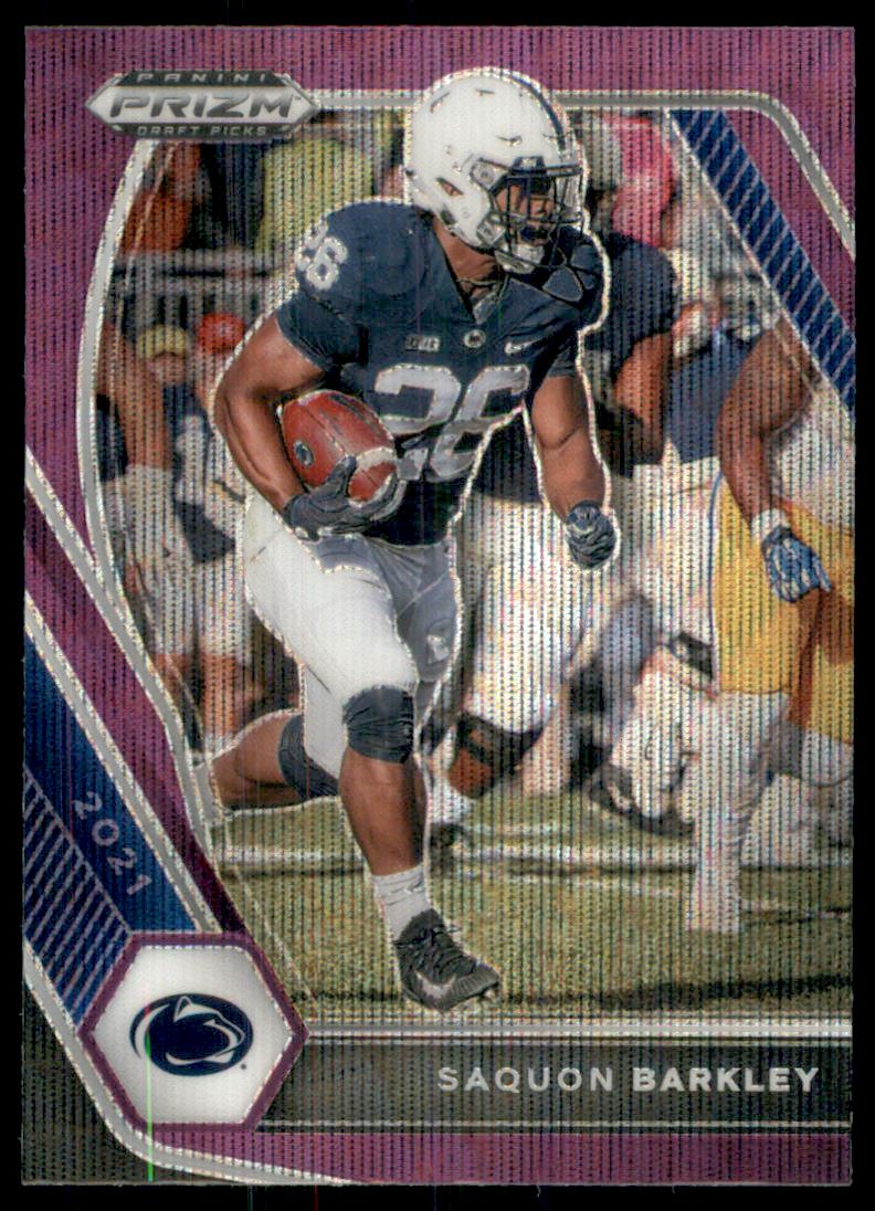 2021 Panini Prizm Draft Picks Prizms Purple Wave #88 Saquon Barkley