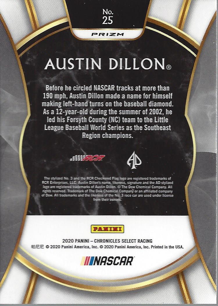 2020 Select Holo #25 Austin Dillon back image