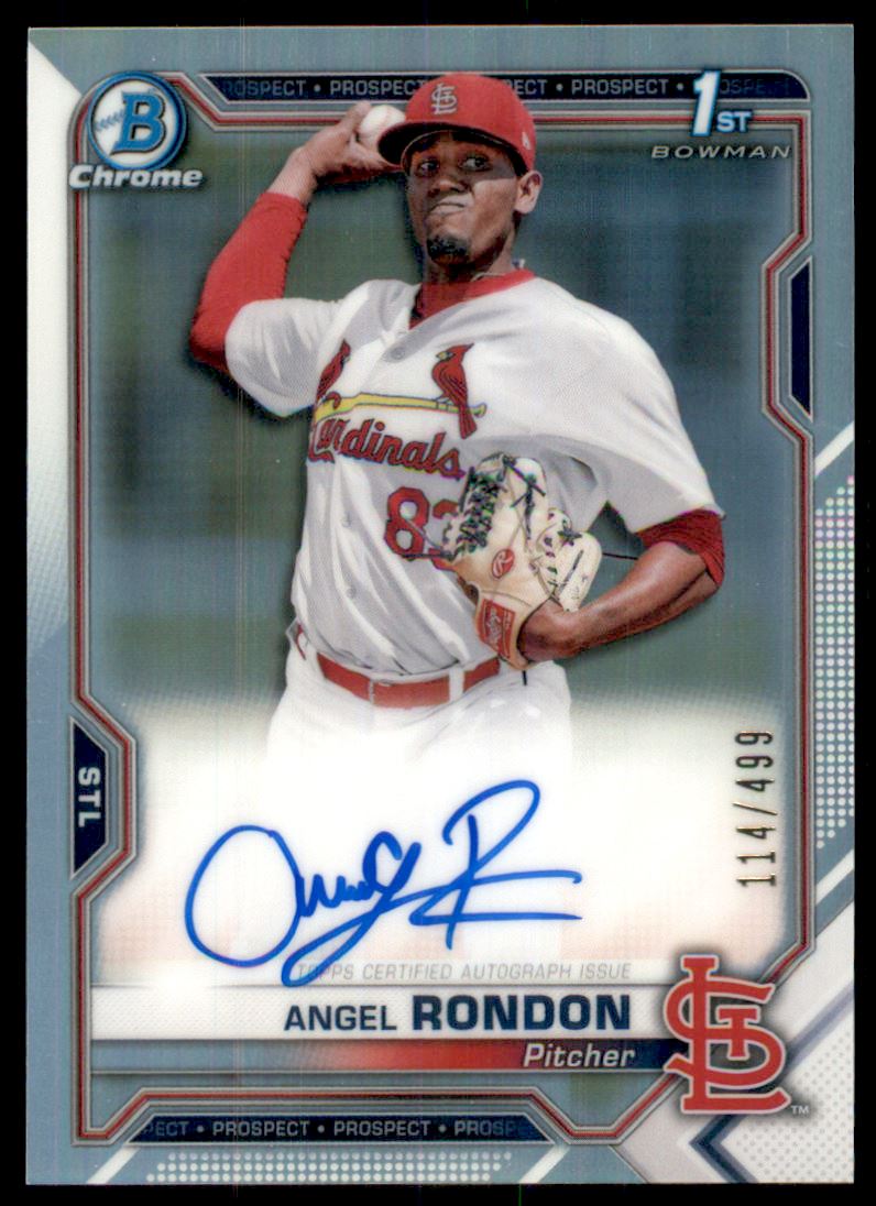 2021 Bowman Chrome Prospect Autographs Refractors #CPAARO Angel Rondon