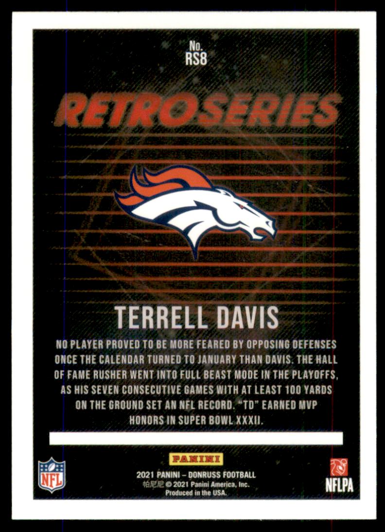 2021 Donruss Retro Series #8 Terrell Davis back image