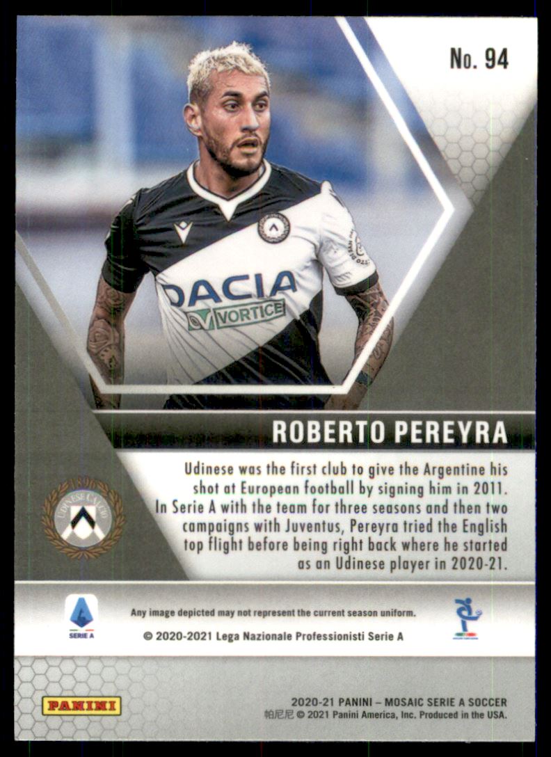 2020-21 Panini Mosaic Serie A #94 Roberto Pereyra