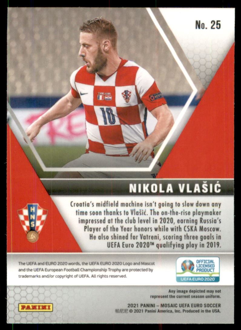 2020-21 Panini Mosaic UEFA Euro #25 Nikola Vlasic
