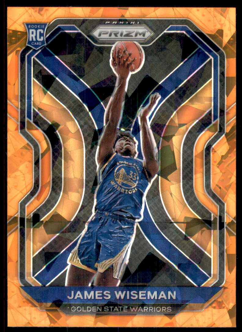 2020-21 Panini Prizm Prizms Orange Ice #268 James Wiseman