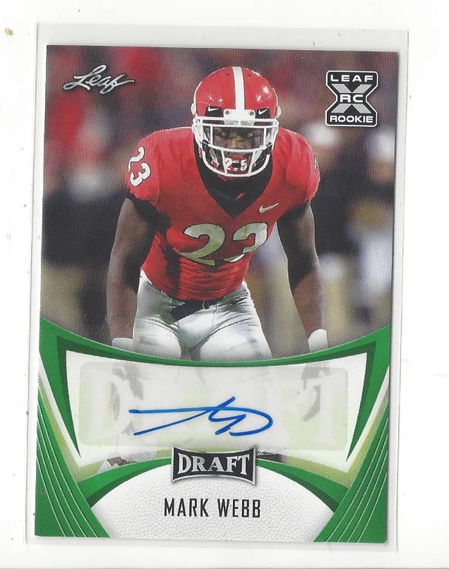 2021 Leaf Draft Autographs Green #BAMW3 Mark Webb