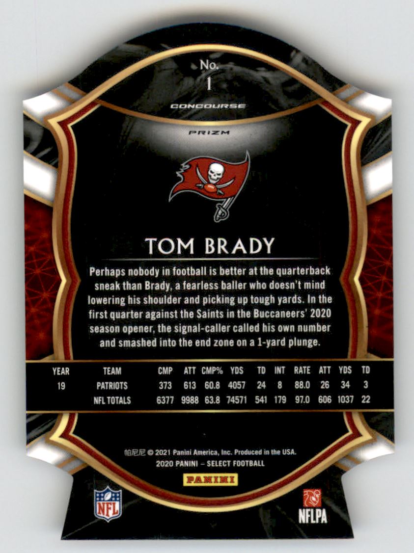 2020 Select Prizm Red Die Cut #1 Tom Brady
