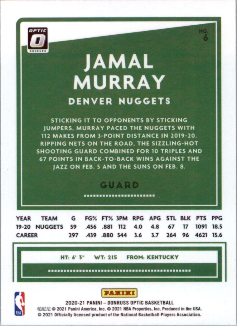 2020-21 Donruss Optic Basketball Card Pick (Base) - Bild 13 von 401