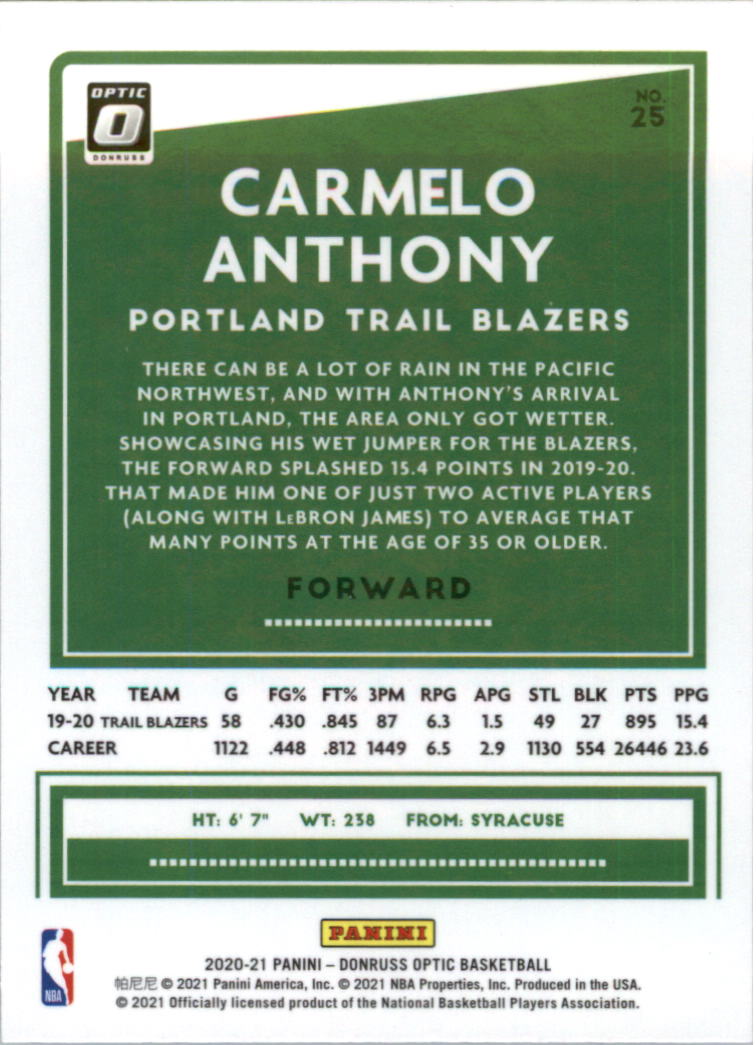 2020-21 Donruss Optic Basketball Card Pick (Base) - Bild 51 von 401