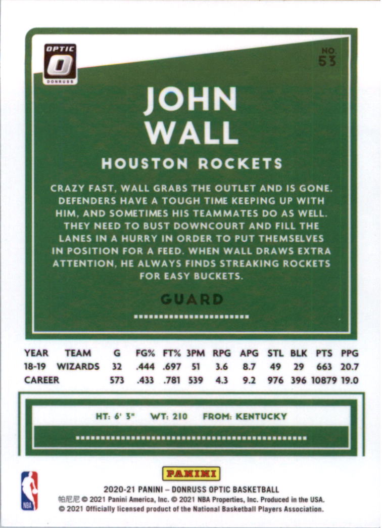 2020-21 Donruss Optic Basketball Card Pick (Base) - Bild 107 von 401