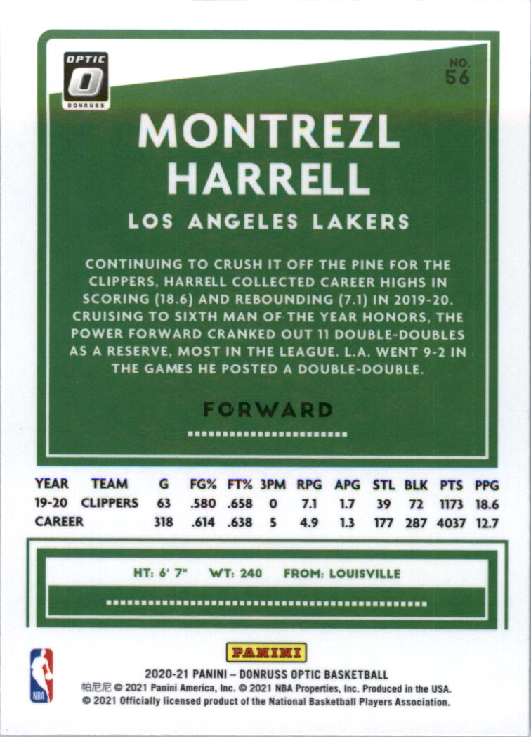 2020-21 Donruss Optic Basketball Card Pick (Base) - Bild 113 von 401
