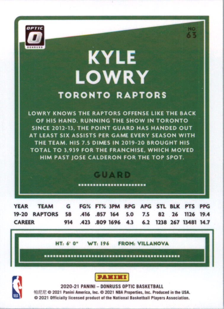 2020-21 Donruss Optic Basketball Card Pick (Base) - Bild 127 von 401