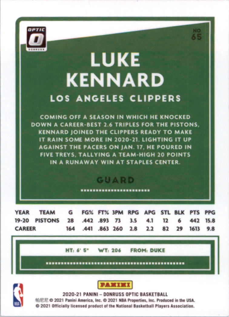 2020-21 Donruss Optic Basketball Card Pick (Base) - Bild 131 von 401