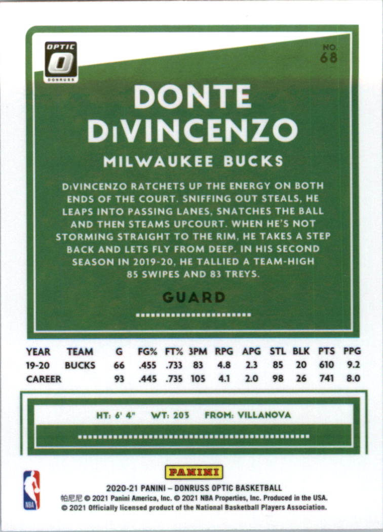 2020-21 Donruss Optic Basketball Card Pick (Base) - Bild 137 von 401