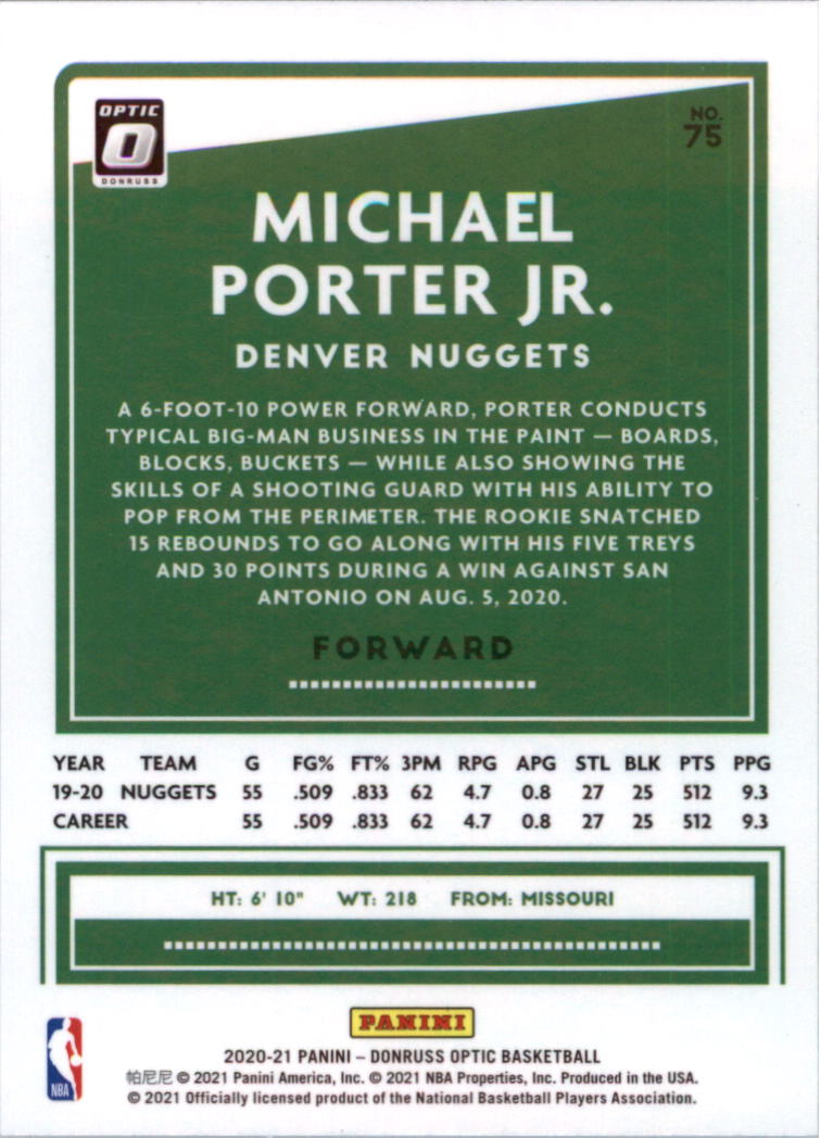 2020-21 Donruss Optic Basketball Card Pick (Base) - Bild 151 von 401