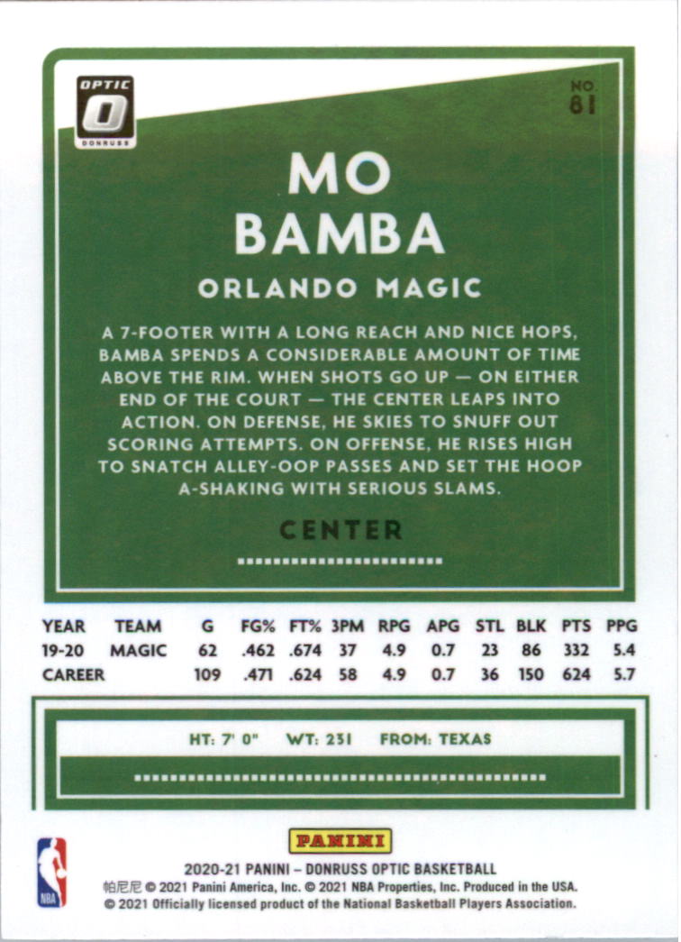 2020-21 Donruss Optic Basketball Card Pick (Base) - Bild 163 von 401