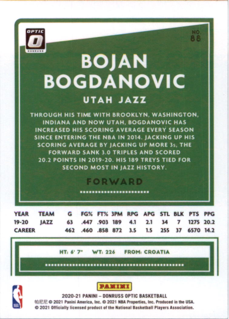2020-21 Donruss Optic Basketball Card Pick (Base) - Bild 177 von 401