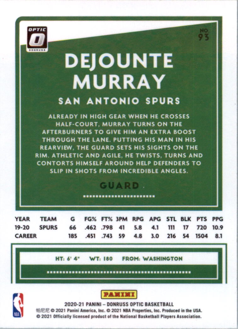 2020-21 Donruss Optic Basketball Card Pick (Base) - Bild 187 von 401