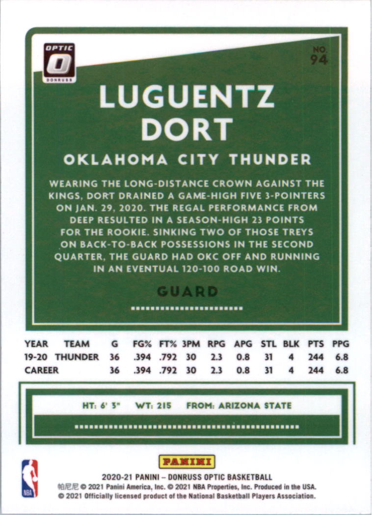 2020-21 Donruss Optic Basketball Card Pick (Base) - Bild 189 von 401