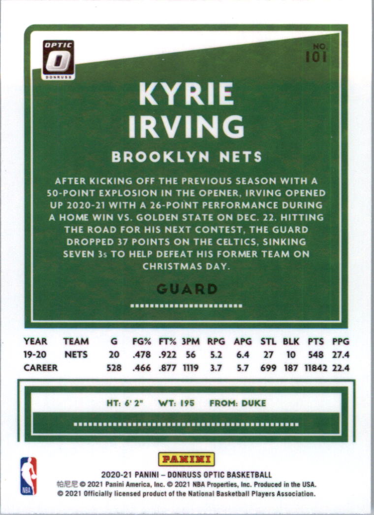 2020-21 Donruss Optic Basketball Card Pick (Base) - Bild 203 von 401