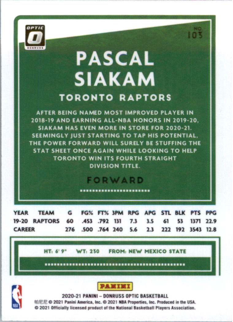 2020-21 Donruss Optic Basketball Card Pick (Base) - Bild 207 von 401
