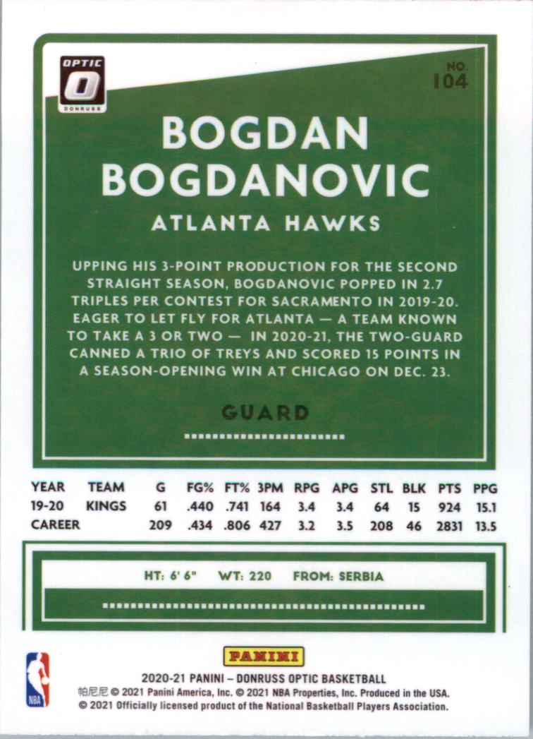 2020-21 Donruss Optic Basketball Card Pick (Base) - Bild 209 von 401