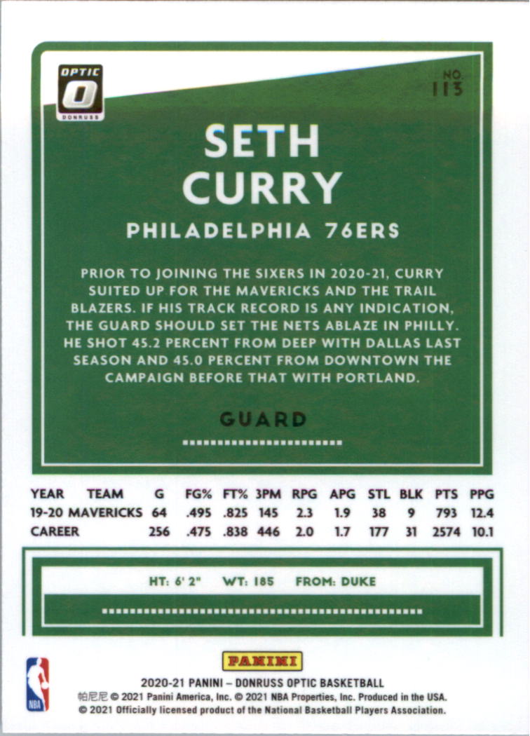 2020-21 Donruss Optic Basketball Card Pick (Base) - Bild 227 von 401