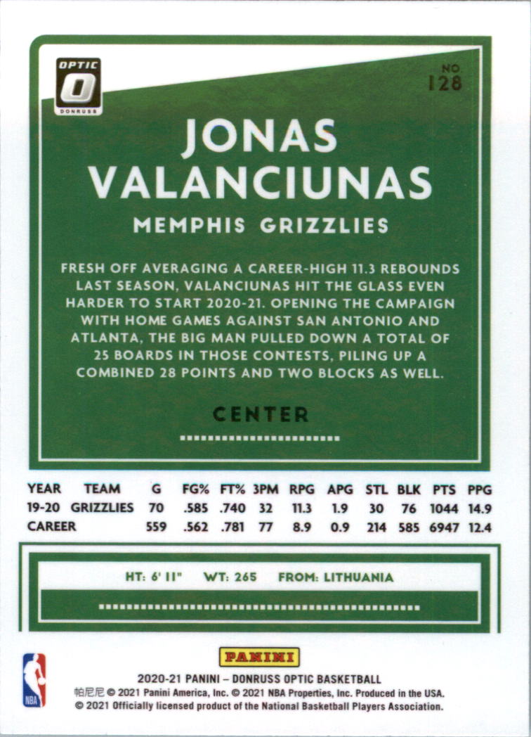 2020-21 Donruss Optic Basketball Card Pick (Base) - Bild 257 von 401