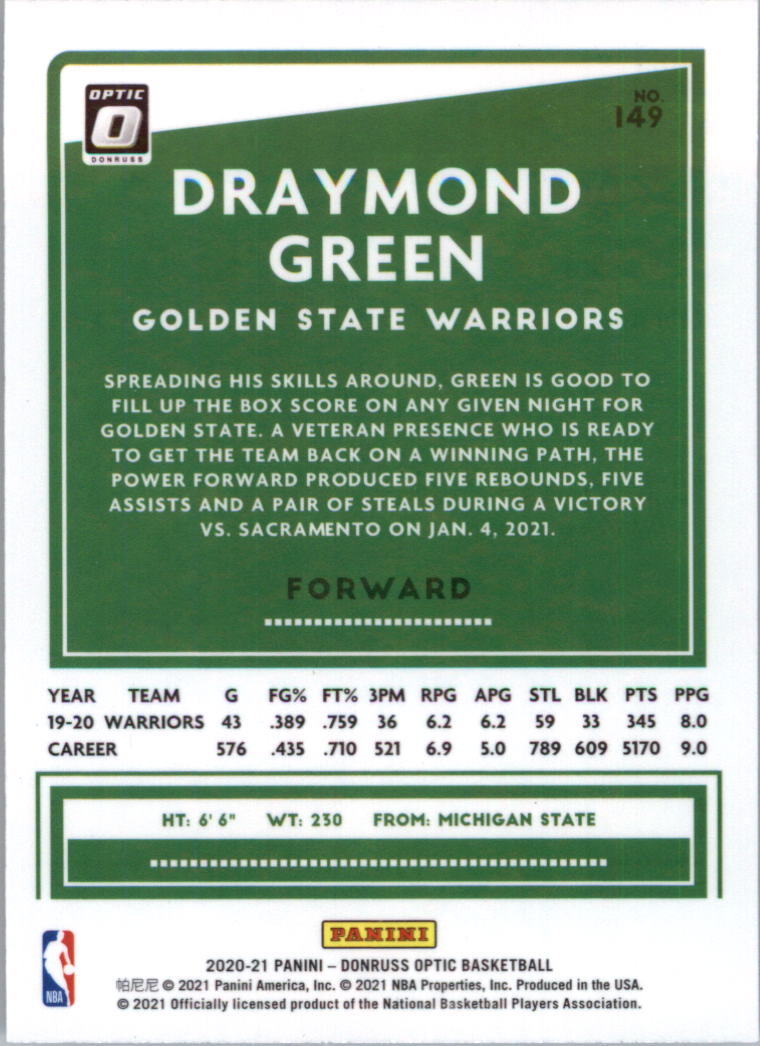 2020-21 Donruss Optic Basketball Card Pick (Base) - Bild 299 von 401