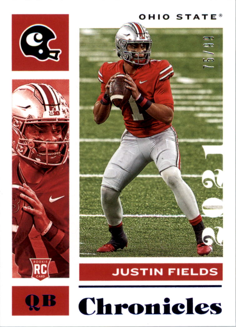 Justin Fields 2021 Panini Chronicles Draft Picks Rookie Card #2