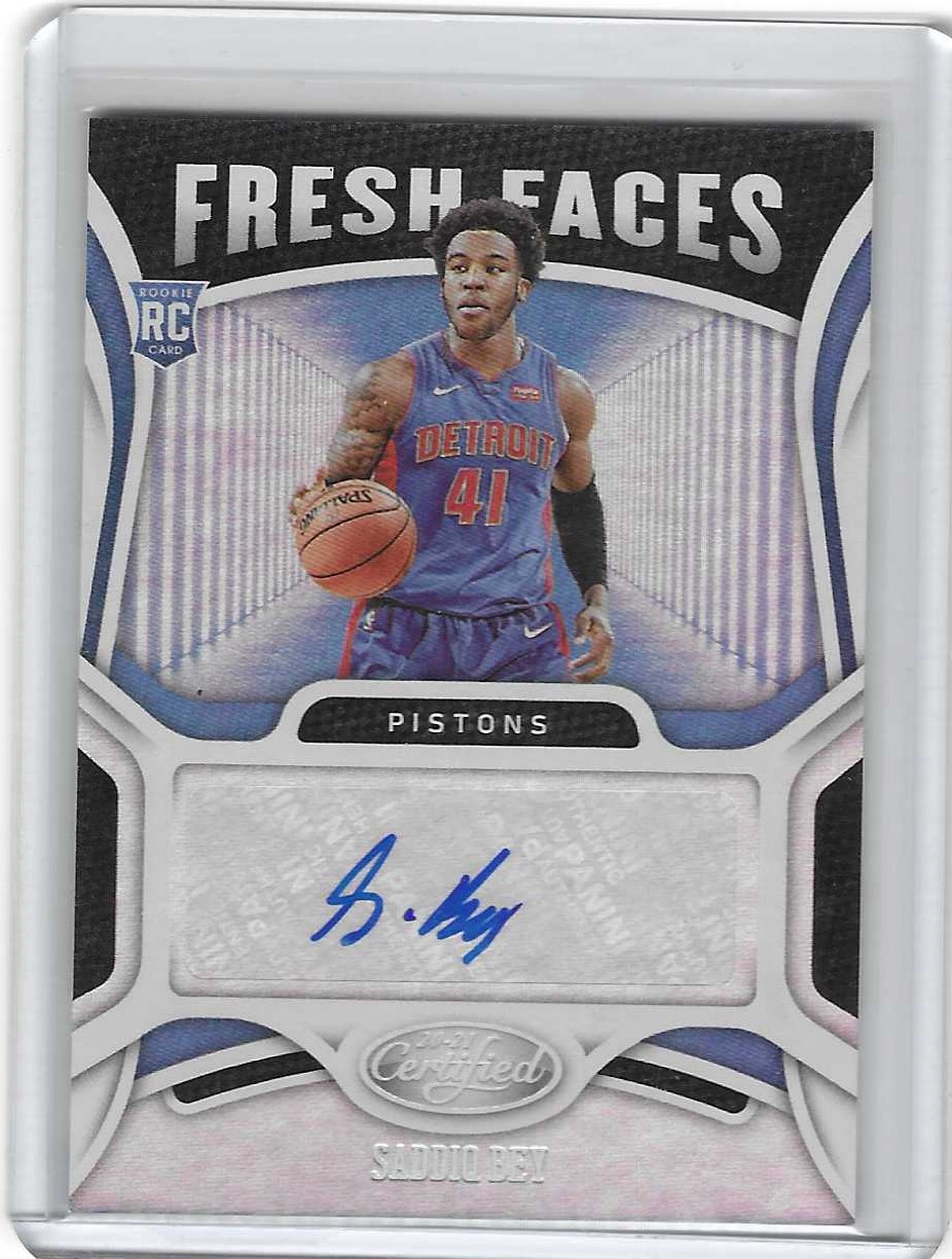 Saddiq Bey /41シリ RC auto STUB貴重 NBA 2020-21 Certified Fresh Faces Signature Saddiq Bey Rookie
