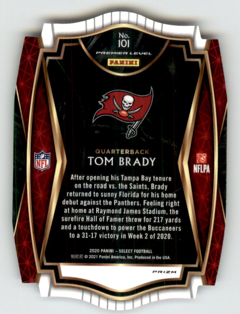 2020 Select Prizm Red Die Cut #101 Tom Brady