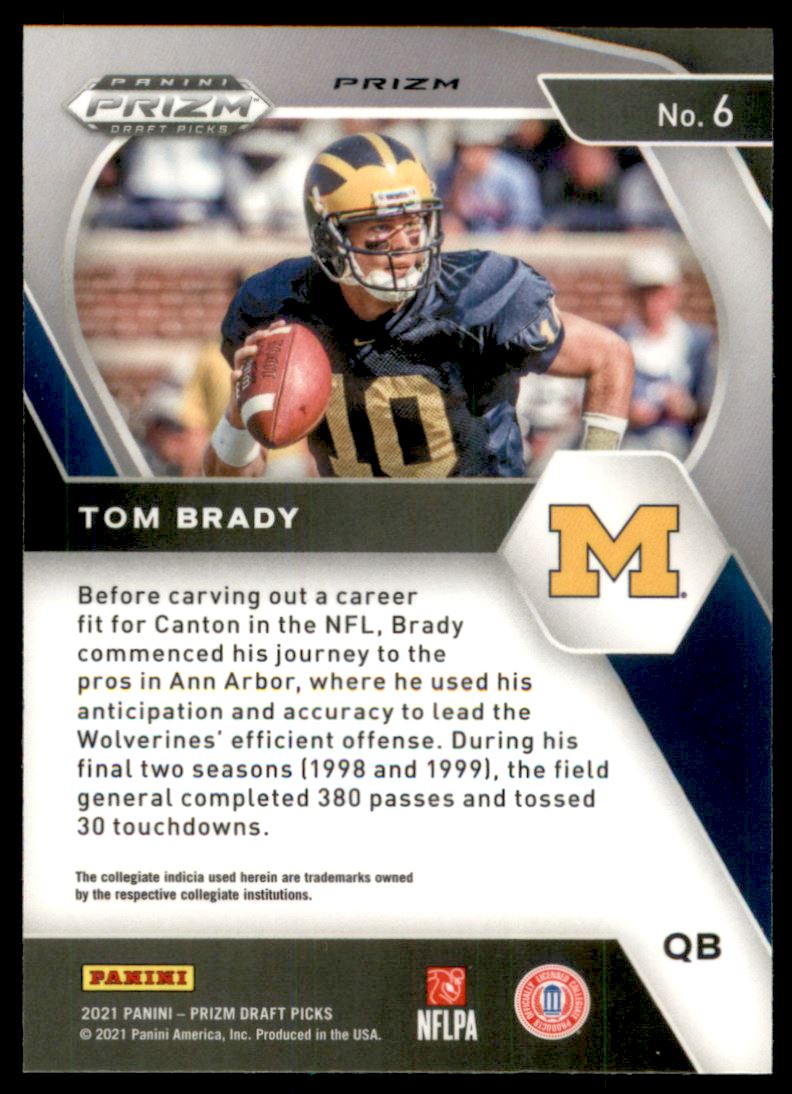 2021 Panini Prizm Draft Picks Prizms Silver #6 Tom Brady