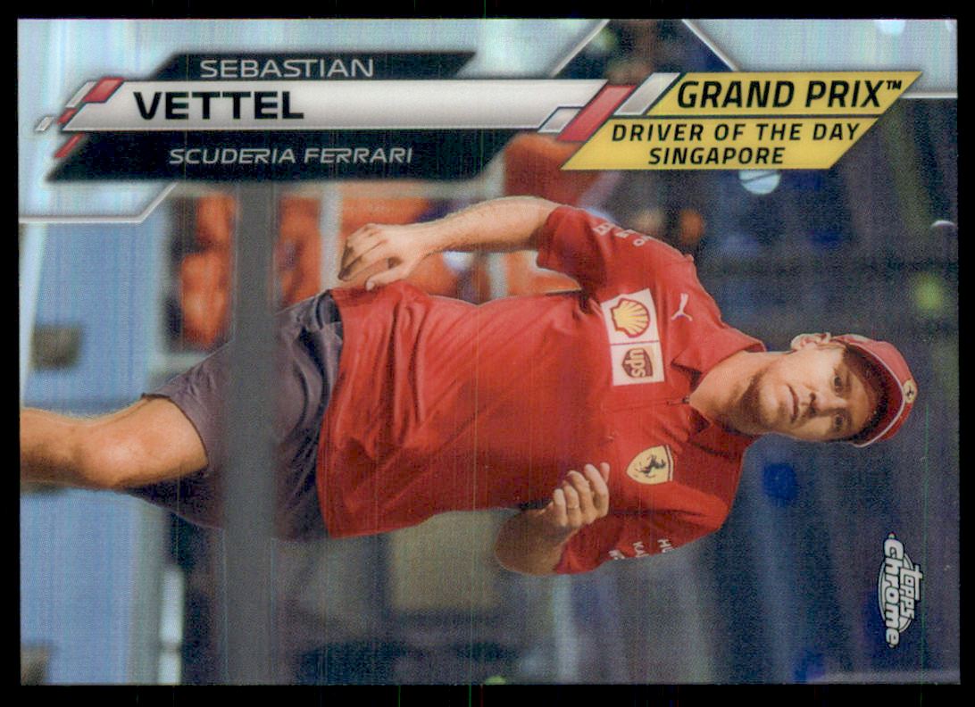 2020 Topps Chrome Formula 1 F1 Sapphire Red Sebastian Vettel 1/5