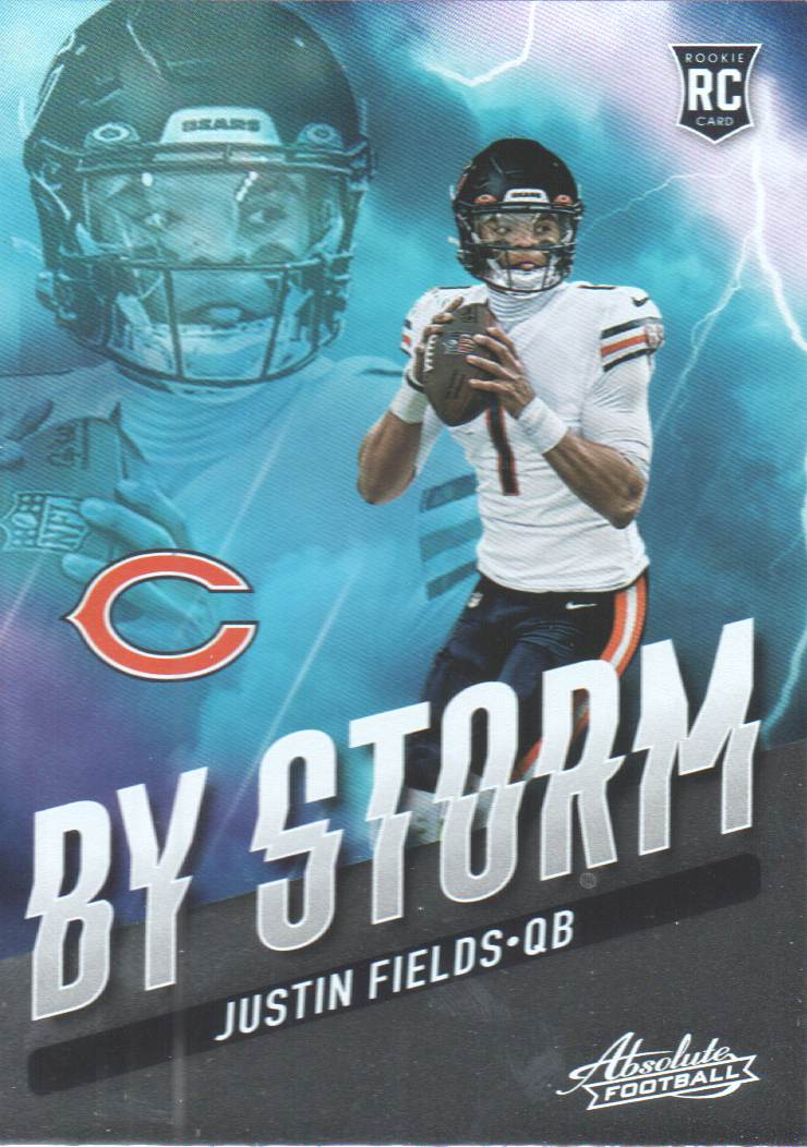 JUSTIN FIELDS 2021 Panini Playbook Orange #108 Rookie RC - CHICAGO BEARS