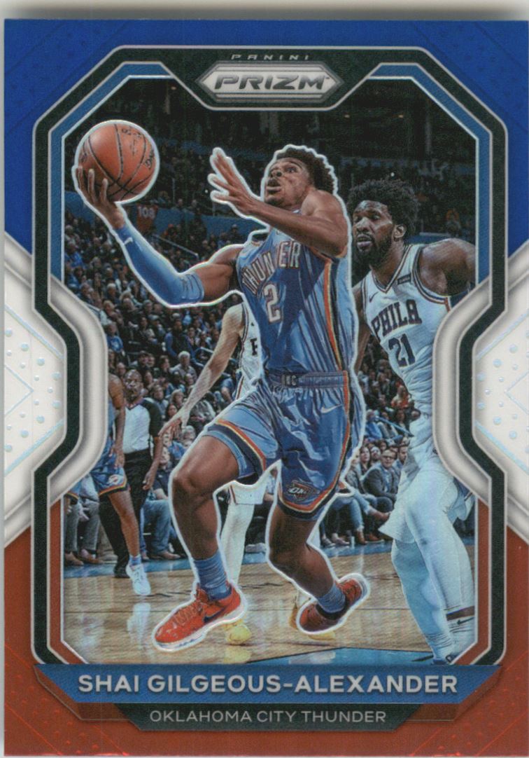 2020-21 Panini Prizm Prizms Red White and Blue #118 Shai Gilgeous-Alexander