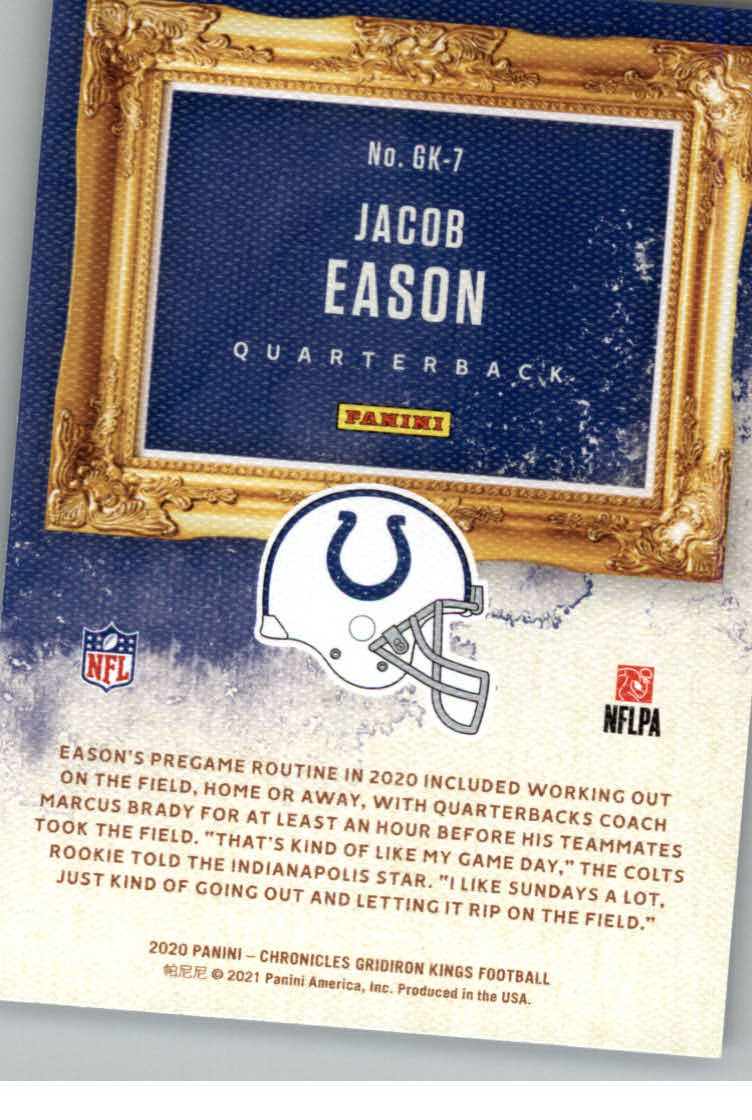 2020 Gridiron Kings Pink #7 Jacob Eason back image