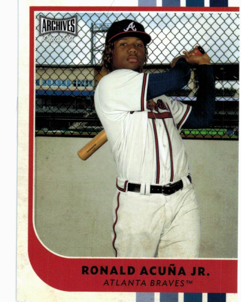 Ronald Acuna Jr. Braves Autographed 2019 Bowman #78 Baseball Card