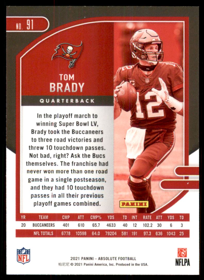 2021 Absolute Green #91 Tom Brady