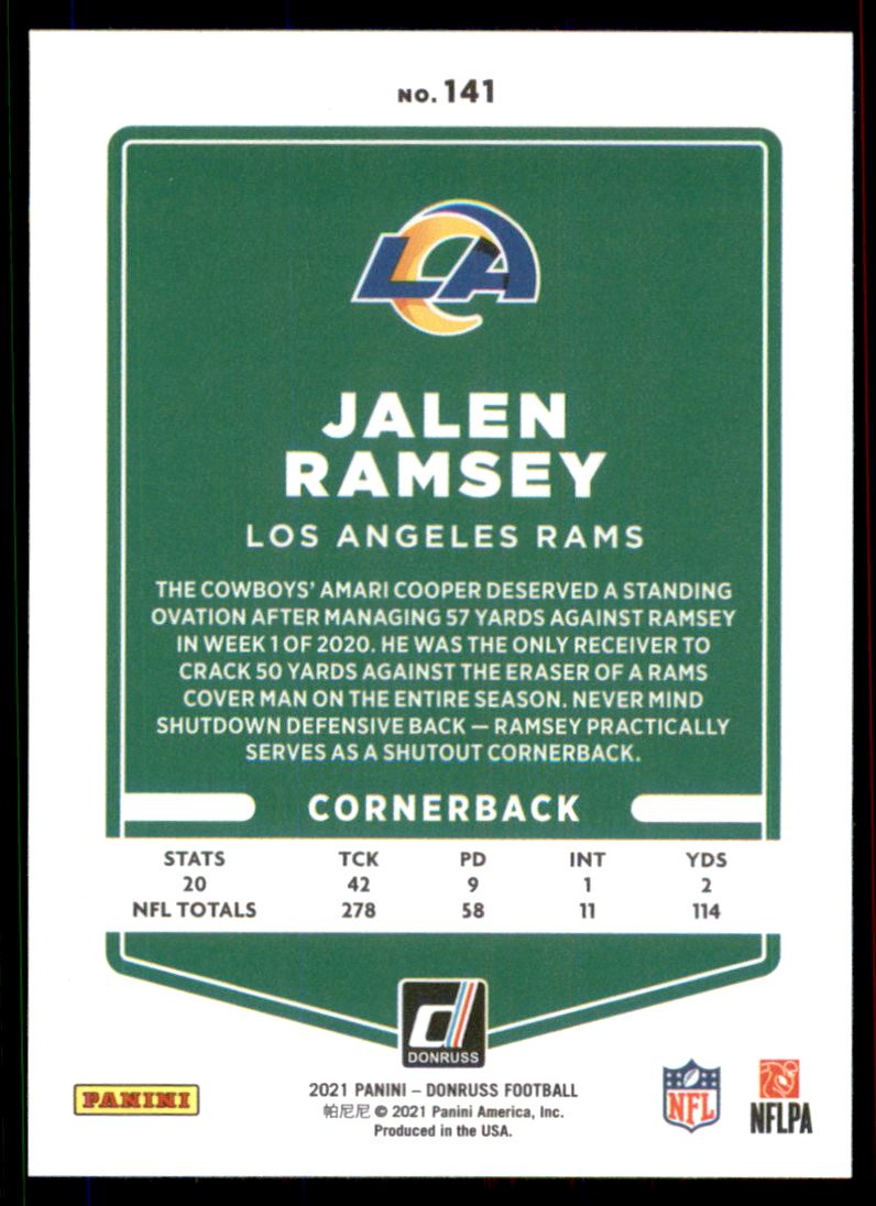 2021 Donruss Press Proof Premium #141A Jalen Ramsey