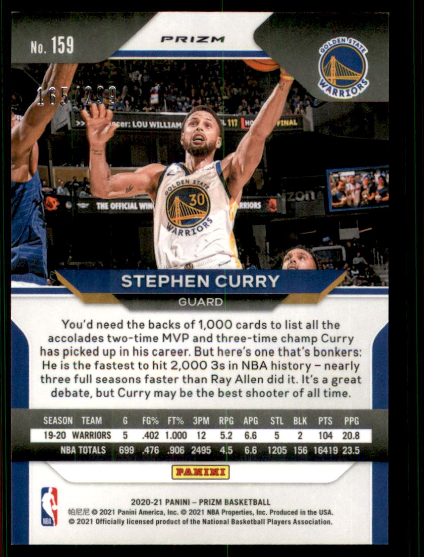 2020-21 Panini Prizm Prizms Red #159 Stephen Curry