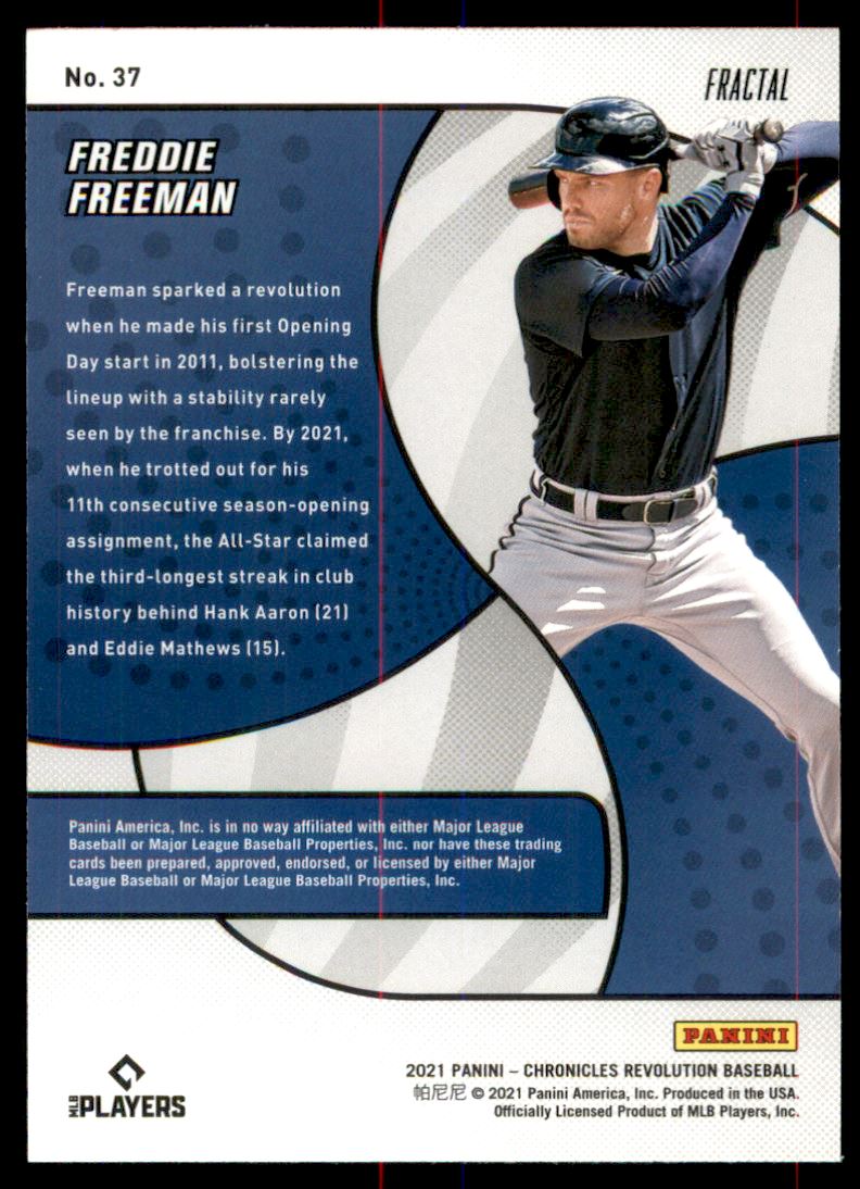 2021 Panini Revolution Fractal #37 Freddie Freeman