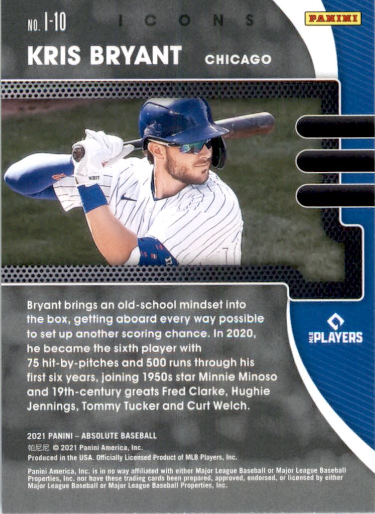 2021 Absolute Icons Retail #10 Kris Bryant back image