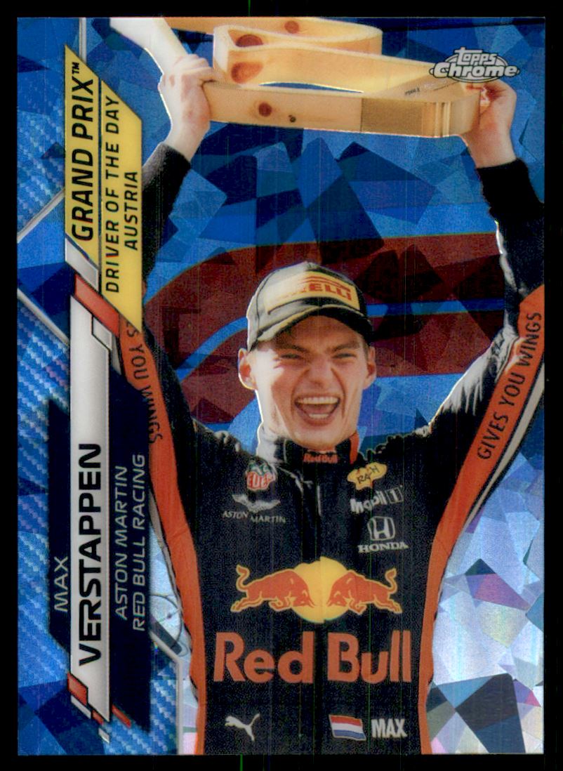 2020 Topps Chrome Formula 1 Sapphire Padparadscha Max Verstappen 1