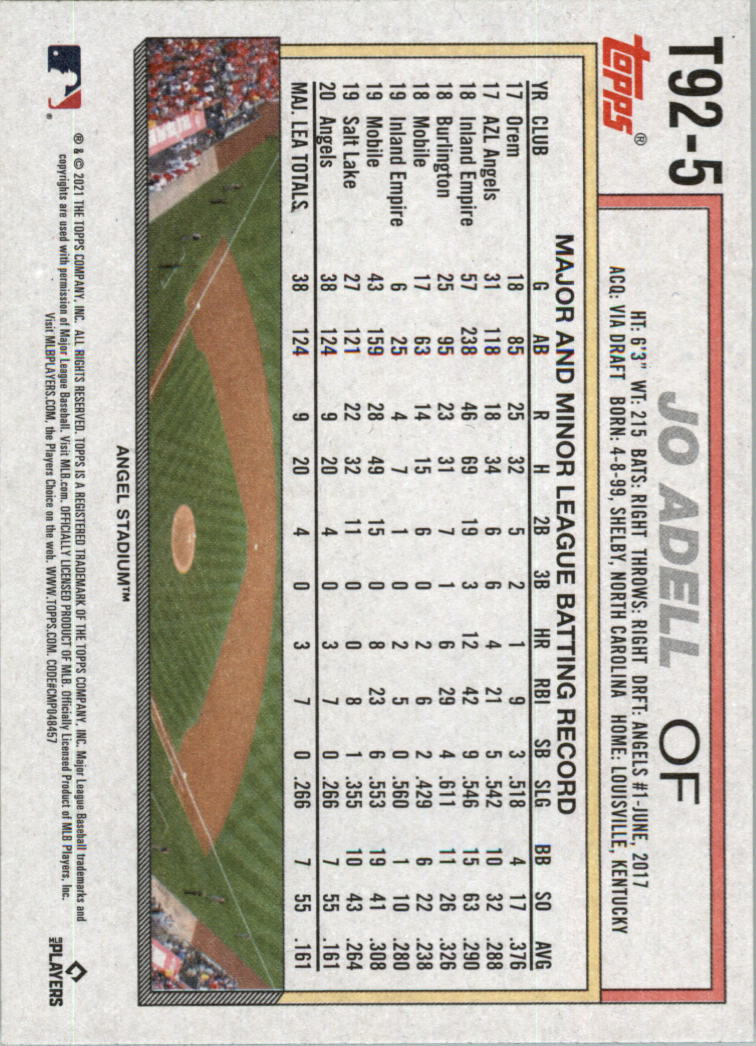 2021 Topps Update '92 Topps Redux Baseball Card Pick (Base)