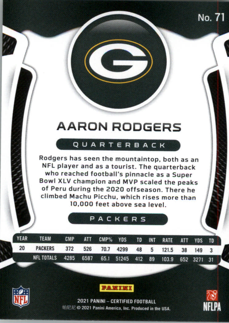 2021 Certified Football Card Pick (Base)