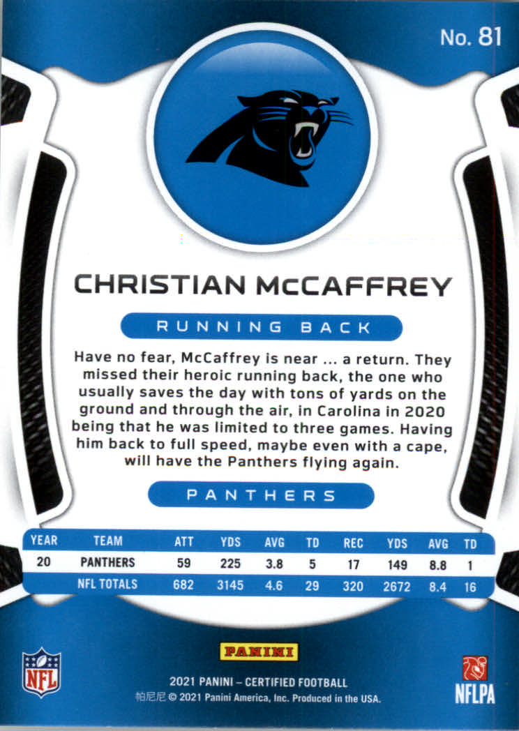 2021 Certified Football Card Pick (Base)