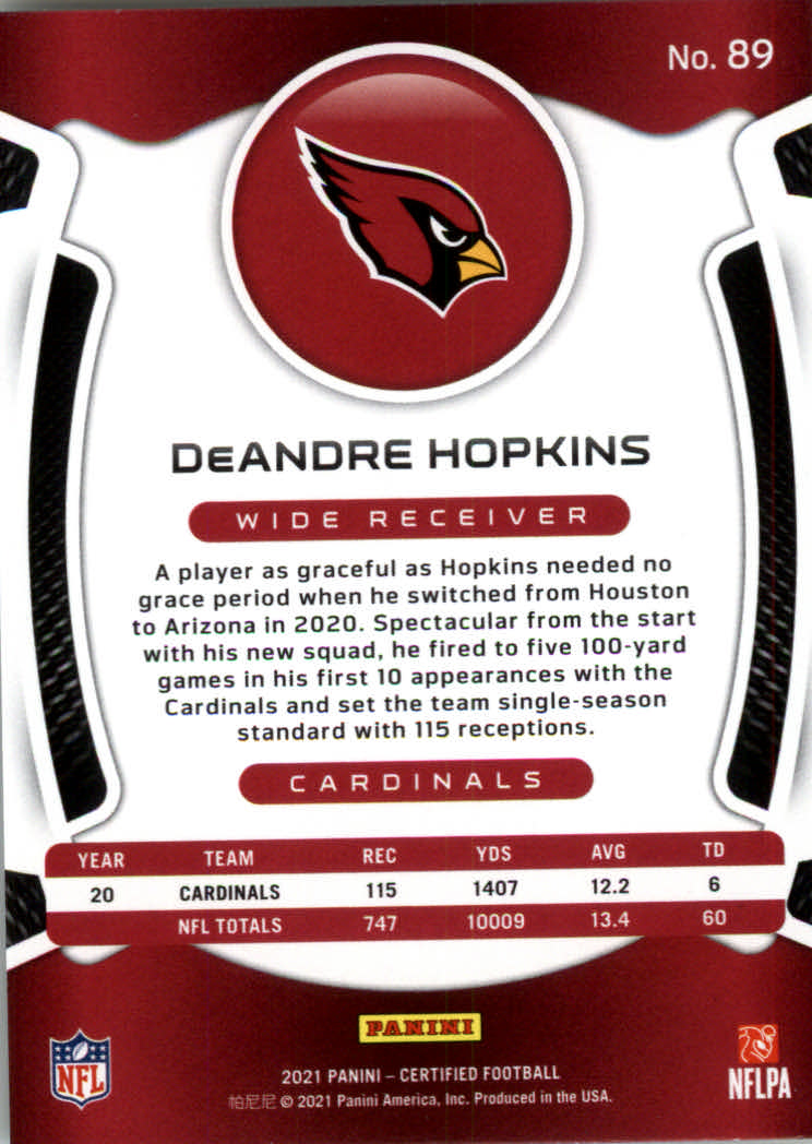 2021 Certified Football Card Pick (Base)