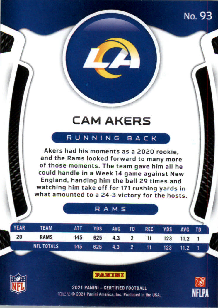 2021 Certified Football Card Pick (Base)