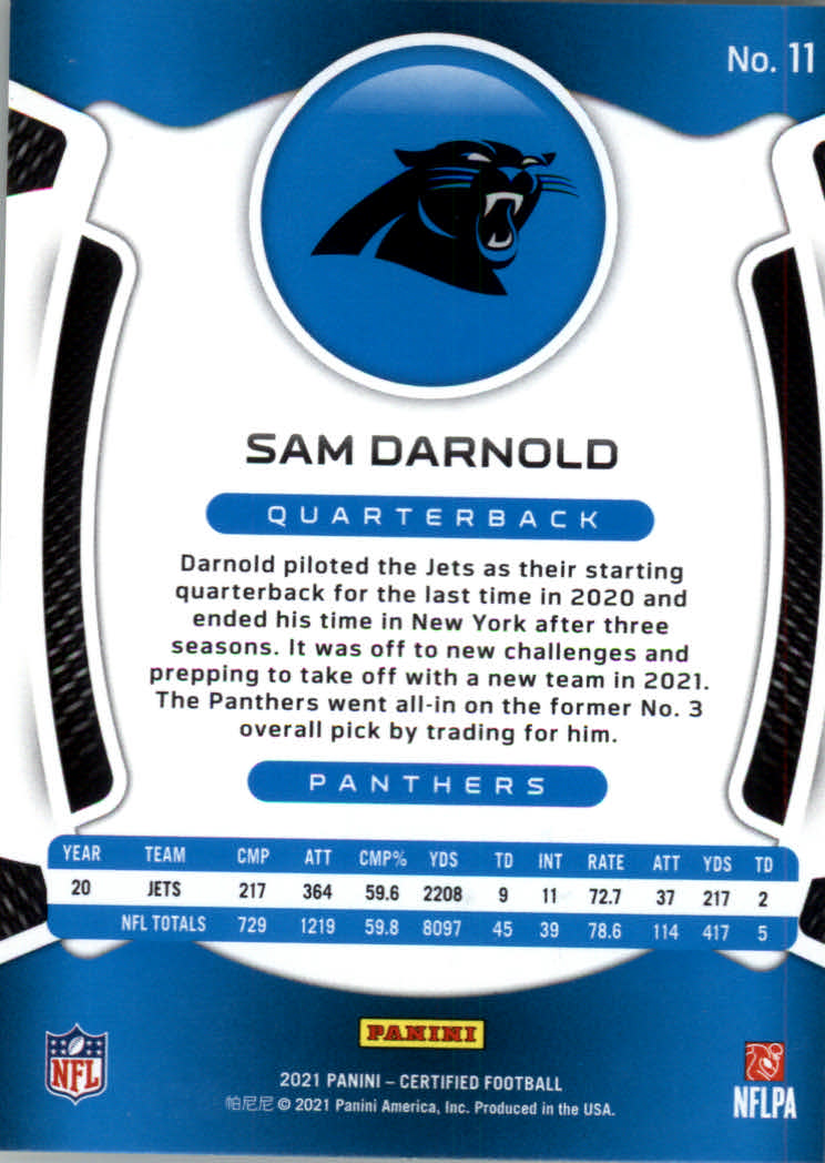 2021 Certified Football Card Pick (Base)